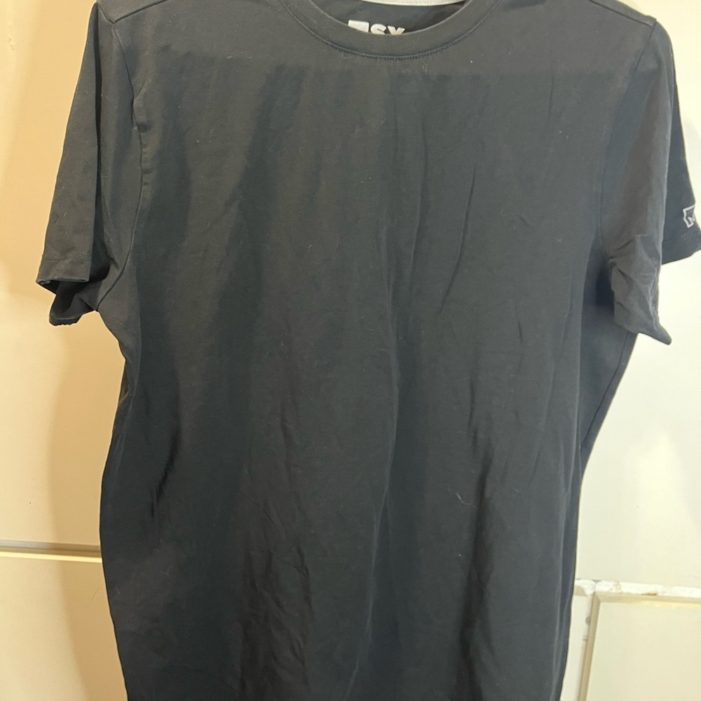 Men's Black Crew Neck Short Sleeve Polo Tee